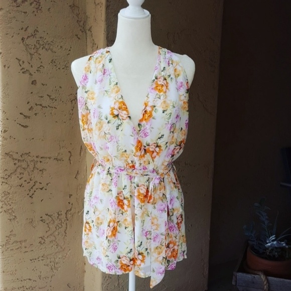 Belly Alternative The Summer I Turned Pretty Floral Halter Romper - Picture 3 of 8